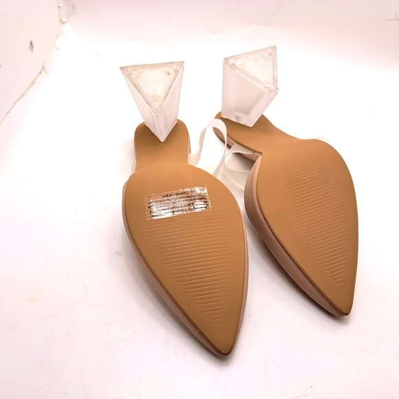 New York & Company Winifred Women's Vinyl Strap Heeled Mules - Size 7 - Picture 5 of 12